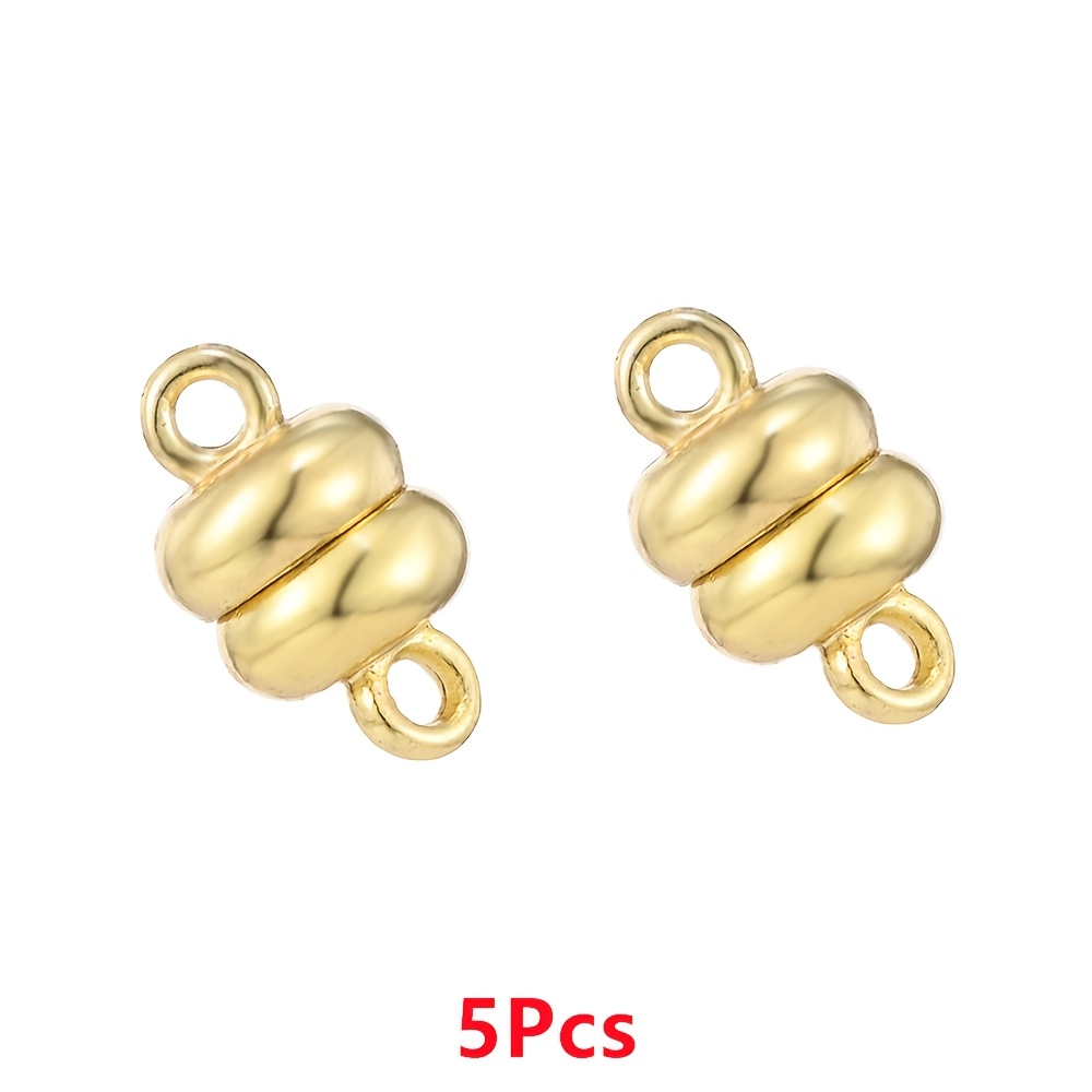 5pcs 7×12mm Random Colorful Alloy Magnetic Double Buckles For Handicraft Bags Bracelets Necklaces Pendants And Clothing Additions Jewelry Making Additions