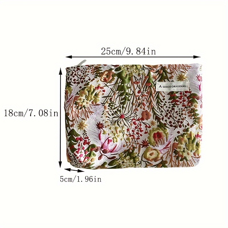 TEMU Toiletry Bags With High-end 3d Floral Pattern For Women, Multi-spec, Portable, Lightweight Tote Bags For Outdoor