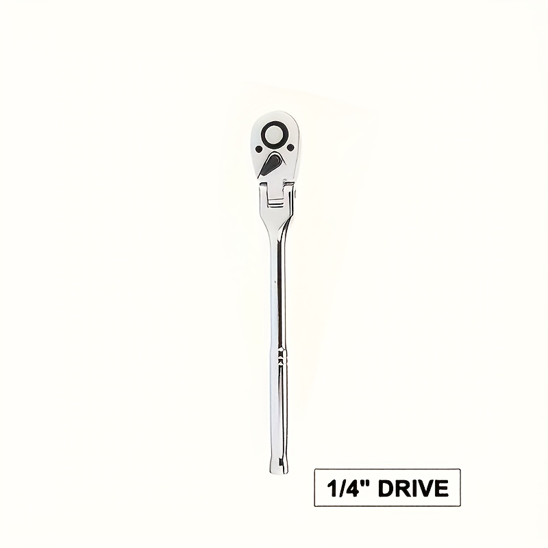 TEMU Soft Head Ratchet Wrench, 72-tooth Swivel Ratchet Wrench, 1/4 Inch, 3/8 Inch, 1/2 Inch Drive, 72 Teeth, 180° Adjustable, Quick Release, Ratchet