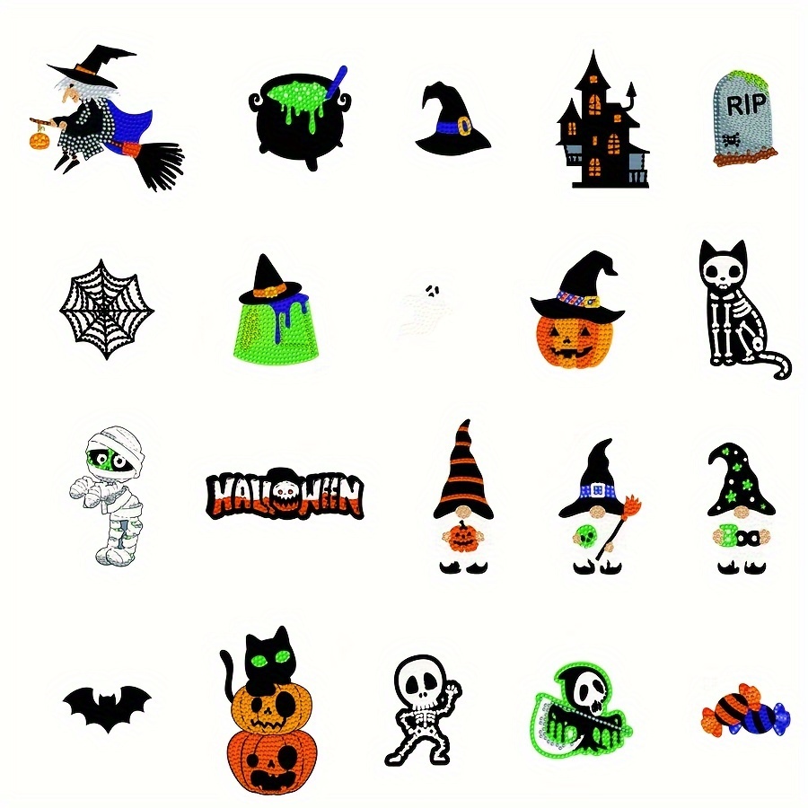 Insieme Dei Gatti Neri in Varie Pose Halloween Illustrazione Vettoriale