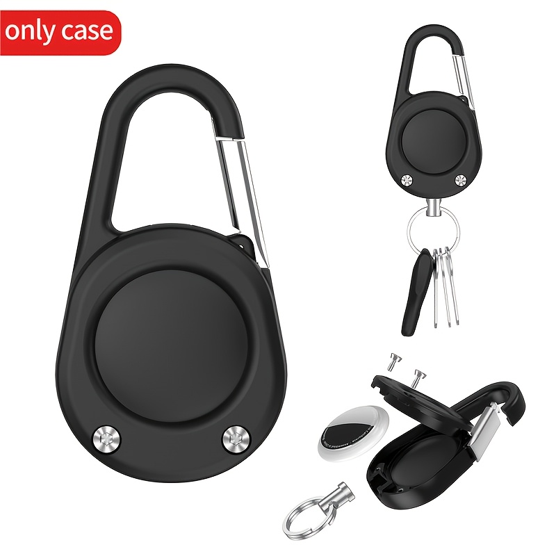 TEMU [1pc] Airtag Protective Case With Carabiner, Large Size Key Chain, Suitable For Airtag 1st And With Key Ring And Safety Lock, Scratch-resistant