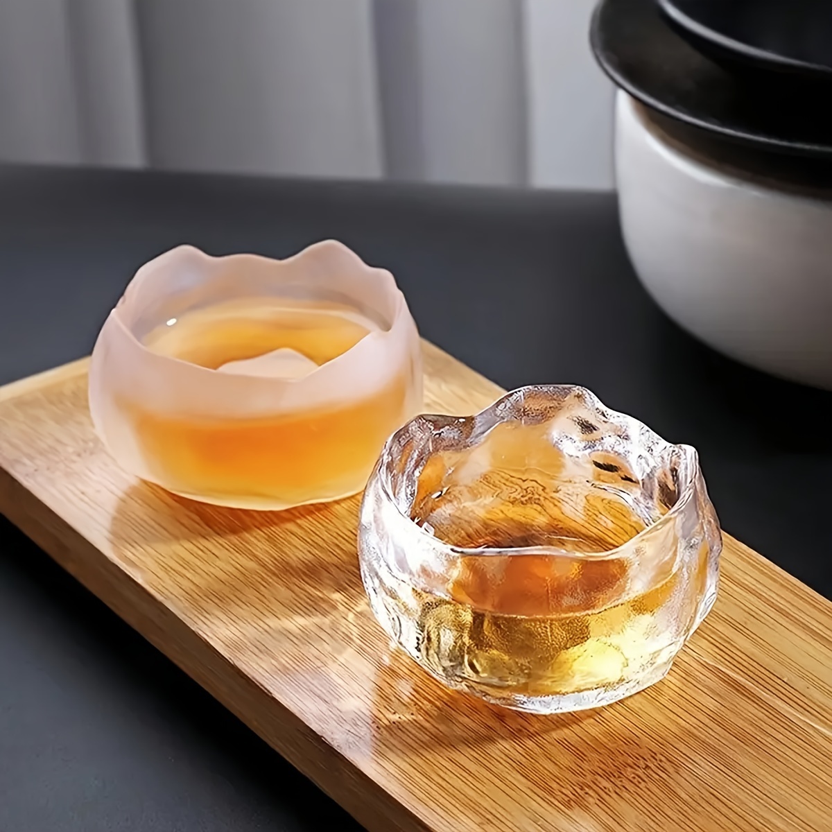 Chic Consumption, Elegant Glass Tea Cup and Saucer Set - Perfect for Coffee, Tea & Desserts - Ideal Gift for Home, Office, or Restaurant Use