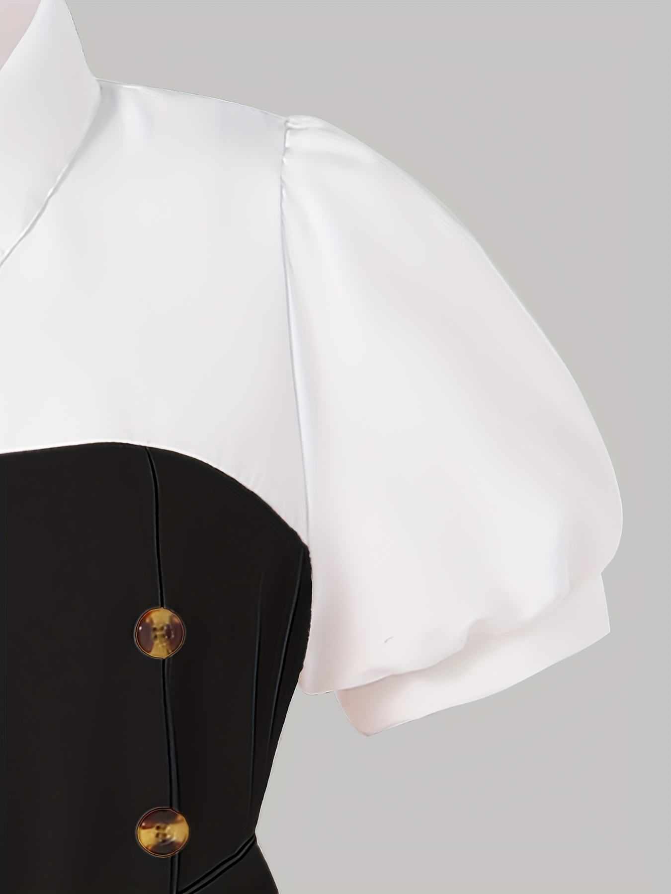 teen girls summer dress black white contrast - Temu