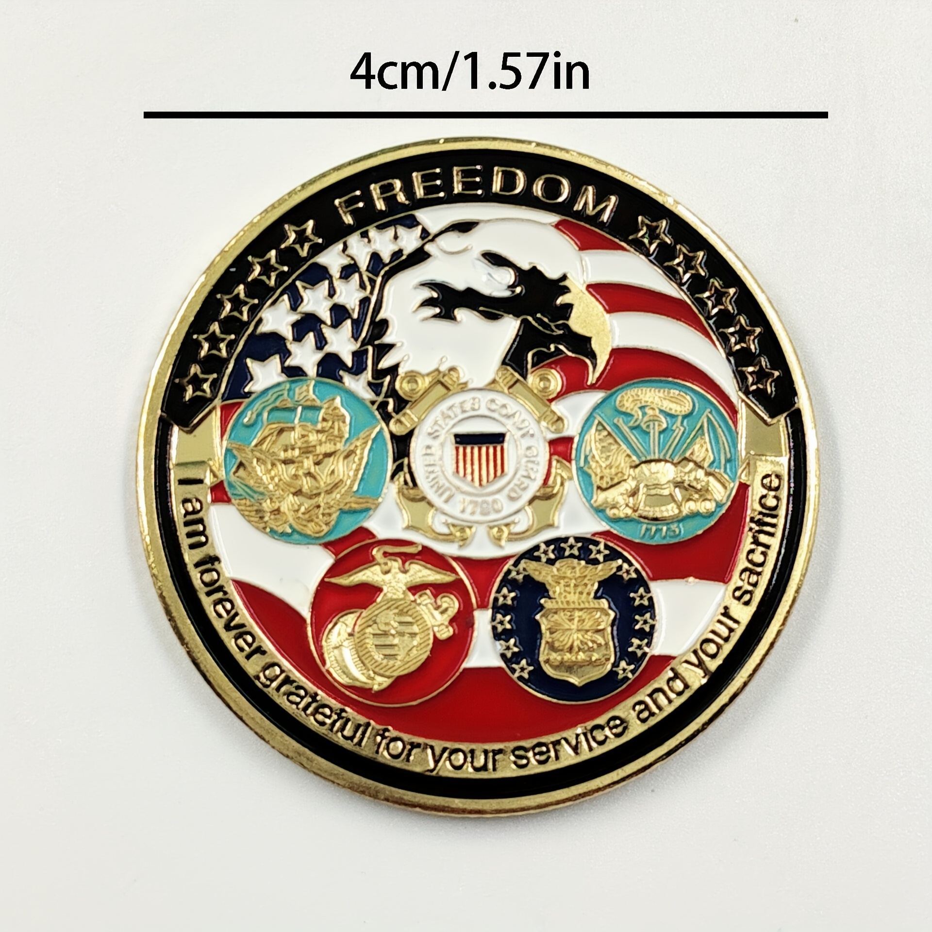 Military Tribute Challenge Coin Iron Collectible Temu