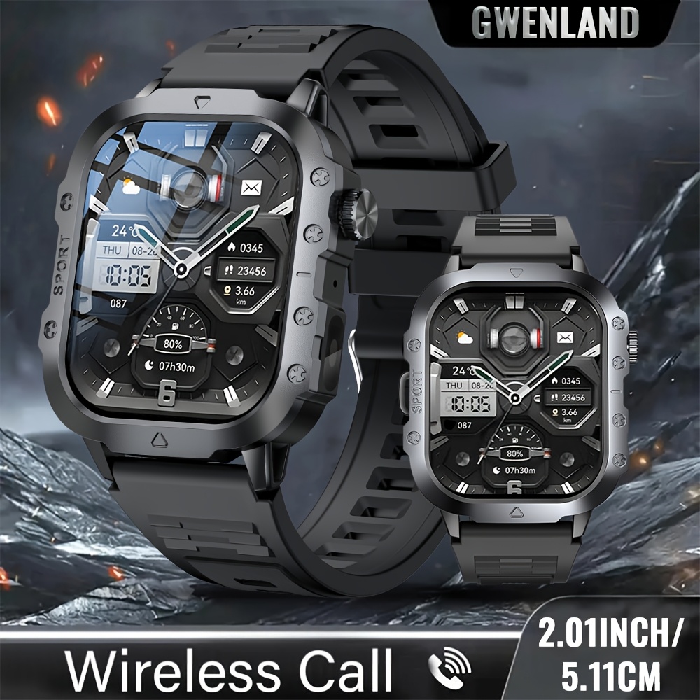   mens smartwatch with tft display usb charging led flashlight pedometer 100 sports   compatible with iphone   ideal gift for men 1pc