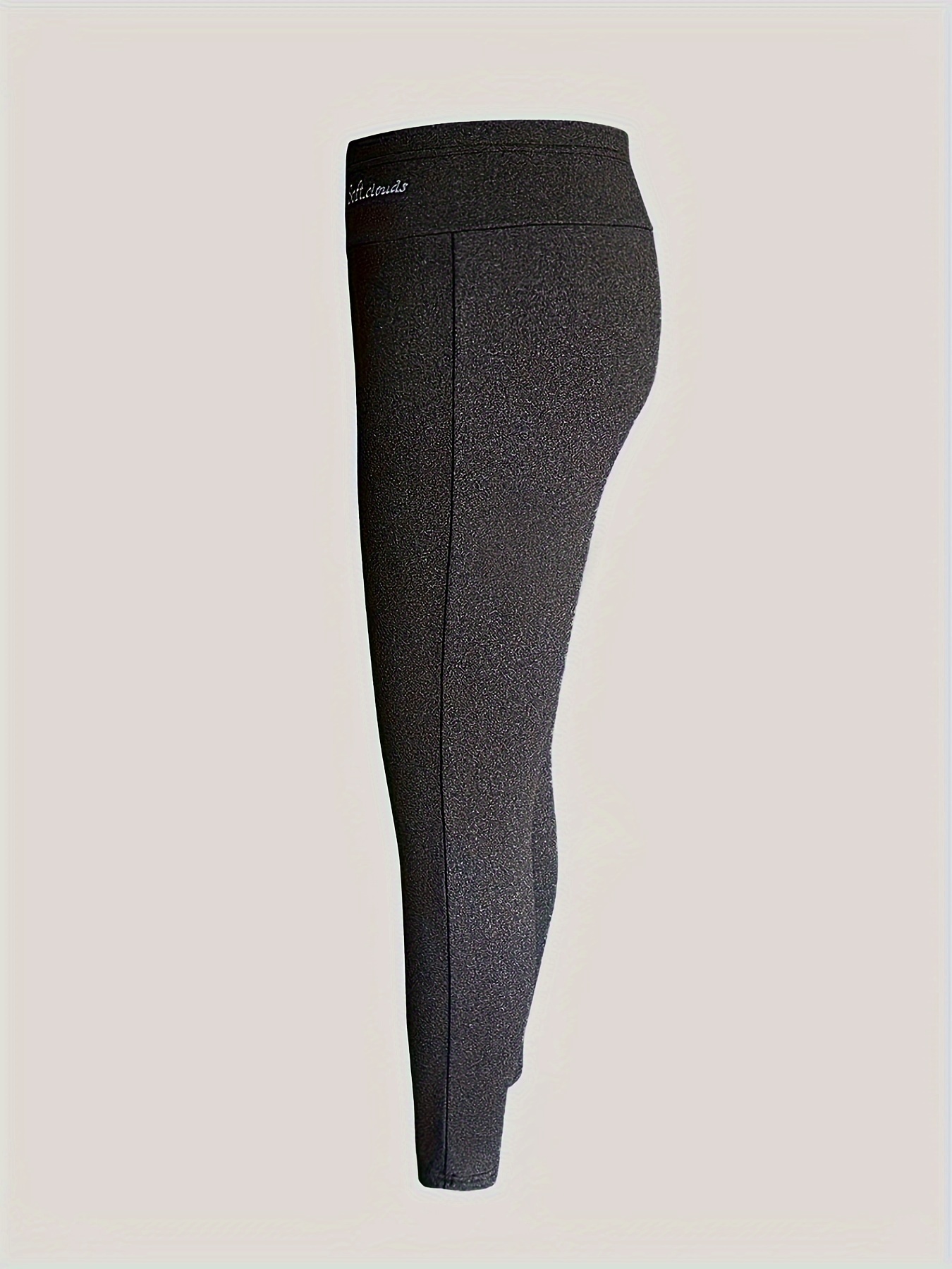 Solid High Waist Skinny Leggings Casual Thermal Every Day - Temu