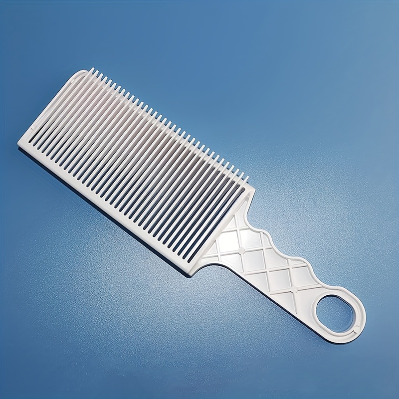TEMU 1pc Heat-resistant Anti-static Hairbrush, Professional Oil Slick Gradient Tapering Tool, Sturdy Toothed Plastic Flat Top Hybrid Styling Comb,