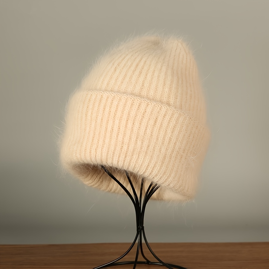 帽子 S fuzzy knit beanie (white) THEREDTHREAD THEREDTHREAD / ザレッドスレッド】S fuzzy knit beanie