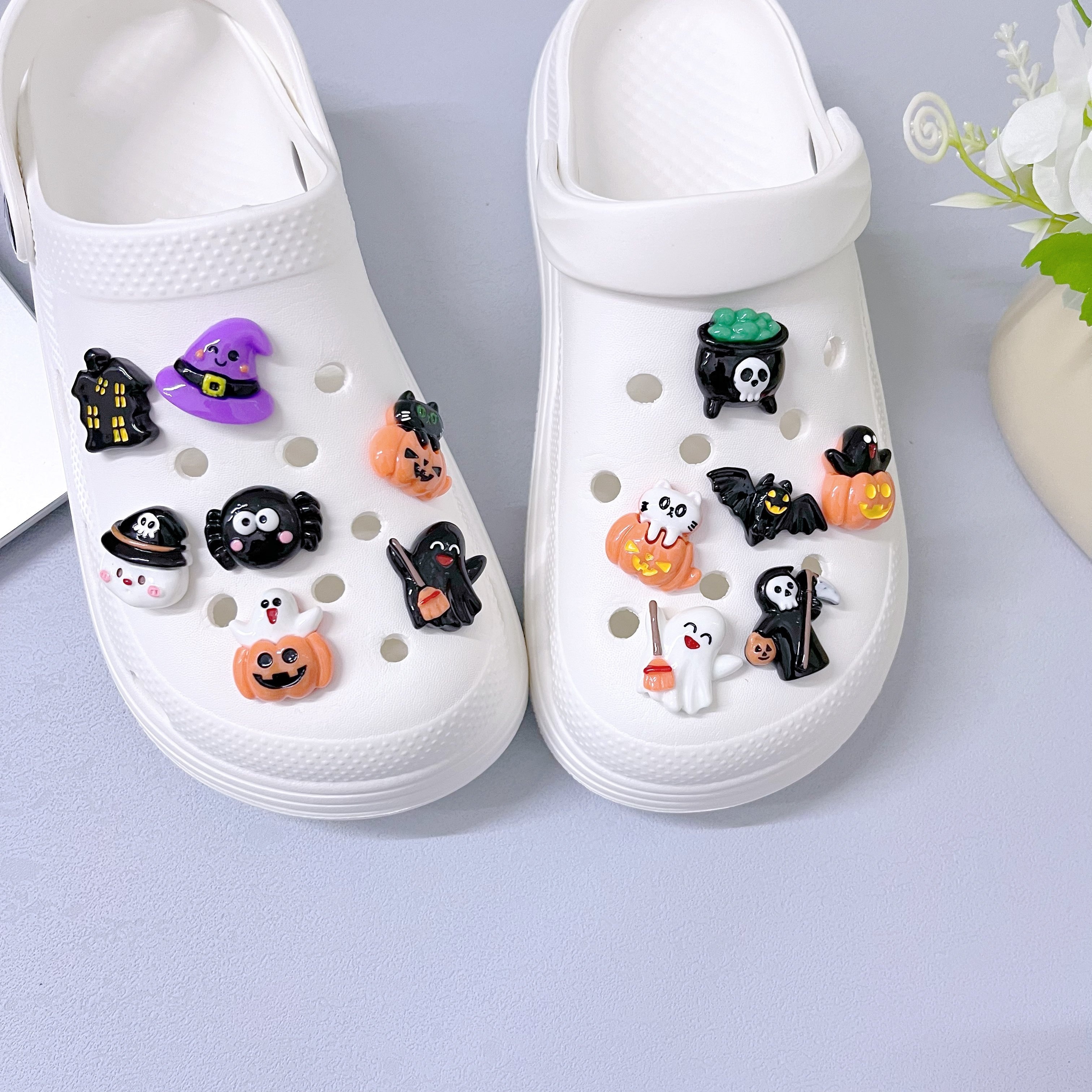 

[ ] 7/13pcs Halloween Shoe Charms For Clogs Decoration,