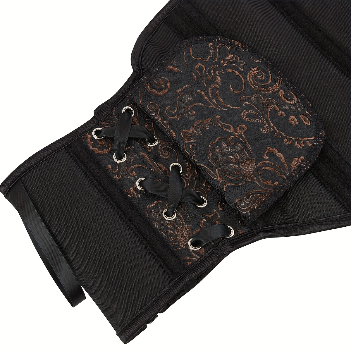 1pc womens vintage floral black jacquard belt designed a  display picture 1