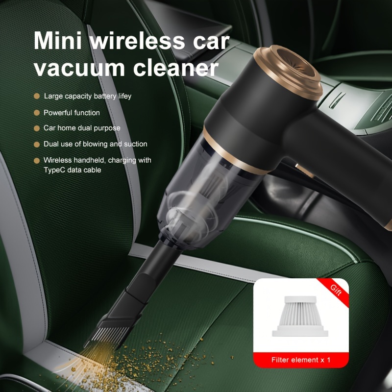 

4000mah/40000 Rpm/45w/90db/5kpa Household And Automotive Dual Purpose Handheld Wireless Car Blow And Vacuum Cleaner Usb Charging Wireless Mini Home Car Vacuum Cleaner