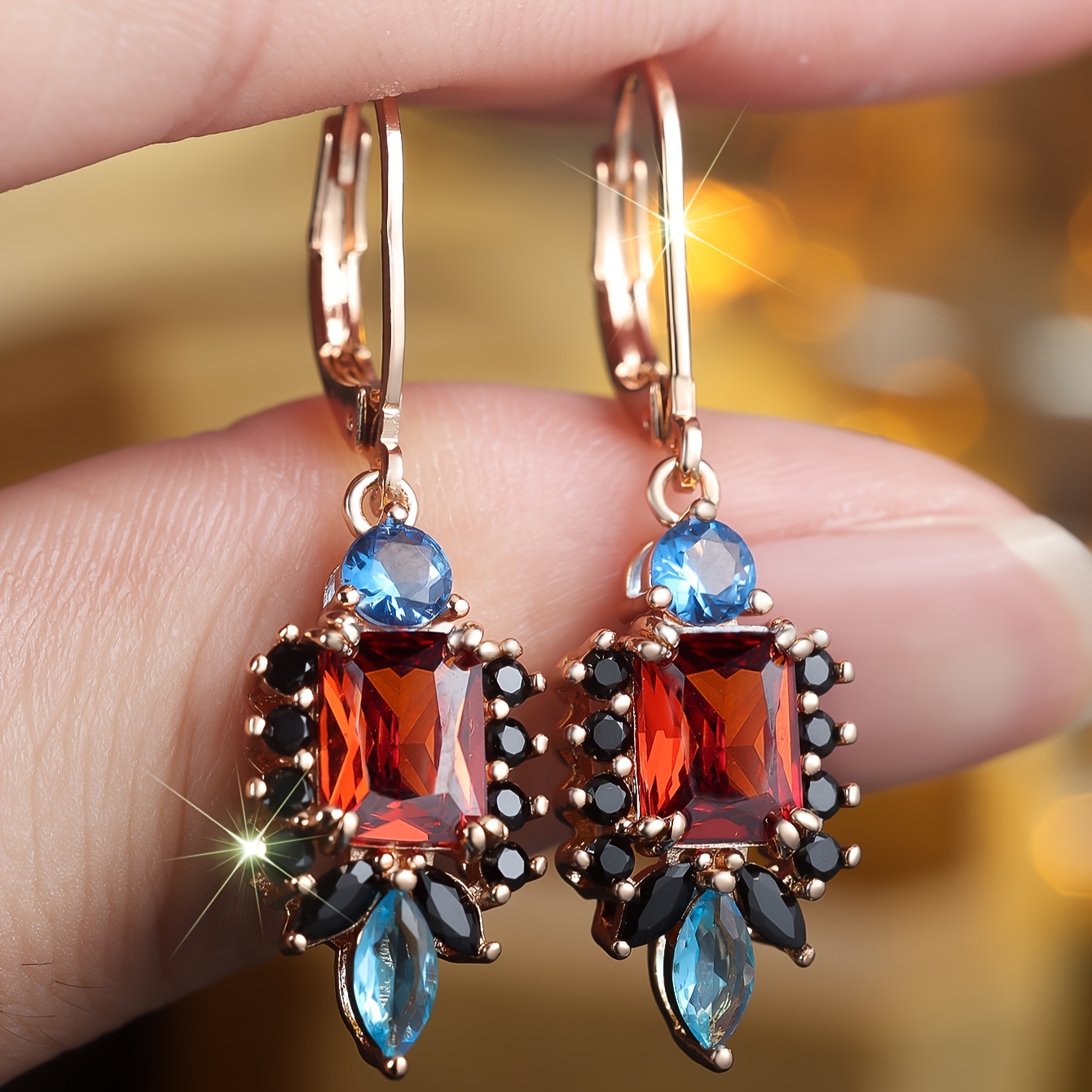 Women's Luxurious Square Earrings for Summer Vacations