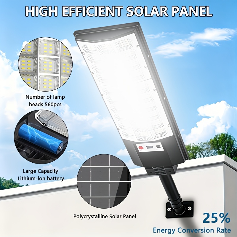 TEMU 1pc Solar Sensor Light | Home Garden Light | 420led Lighting | Outdoor Street Light, With Motion Sensor And Automatic Sensor Switch, Ip65,
