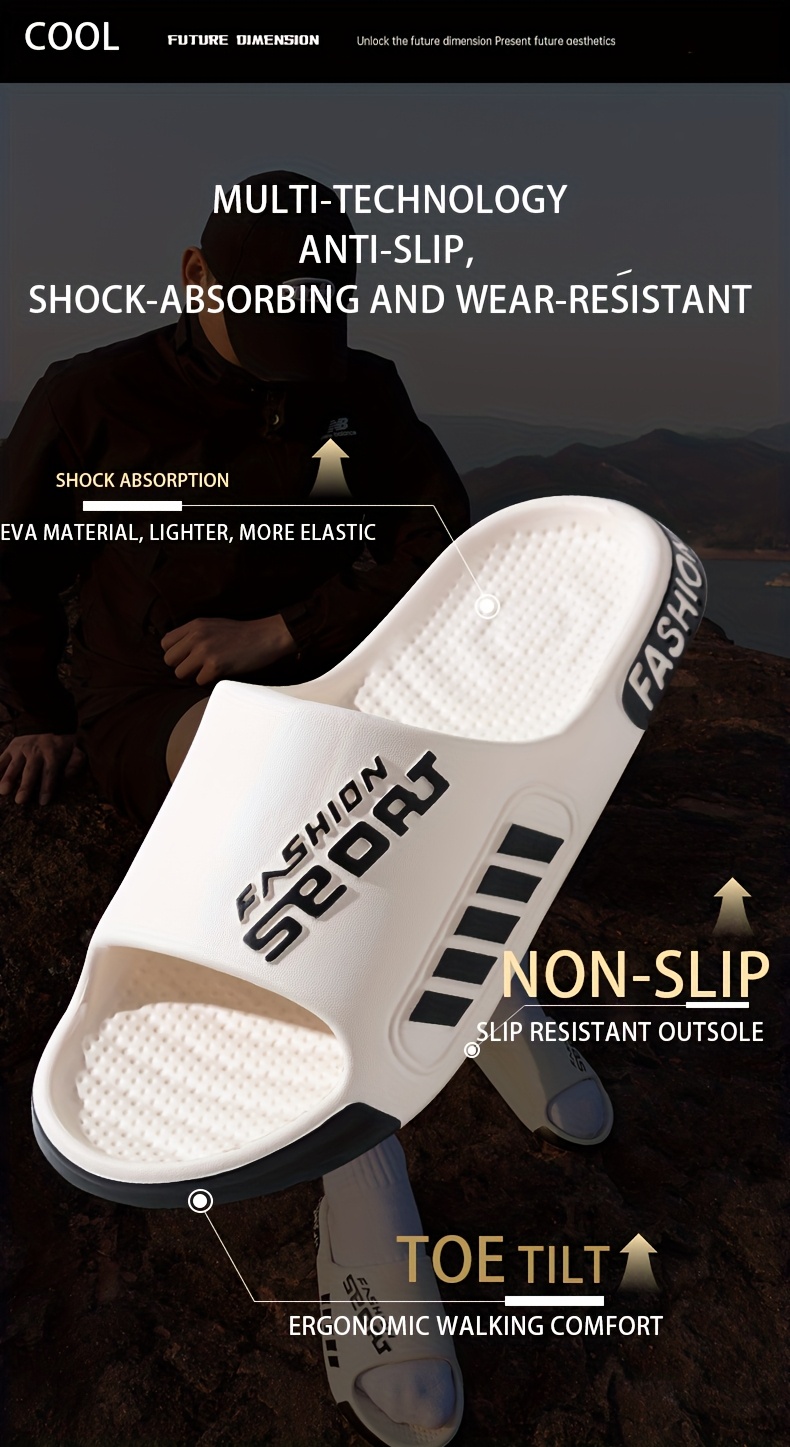 A Pair of Unisex Fashion Sports Slippers - EVA Material, Lightweight, Non-Slip, Shock Absorbing, Durable Sandals for Indoor & Outdoor Wear, Ideal for Hiking And Casual Ussuitable for Men & Women