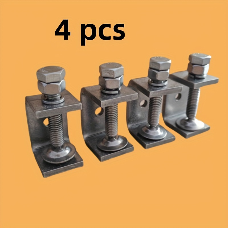 E-shop 2/4 Stück C-Zange - Robustes 304 Edelstahl, Einstellbare Öffnung, Geeignet für Holzbearbeitung und Projekte, Industriewerkzeuge, Silberfarben,