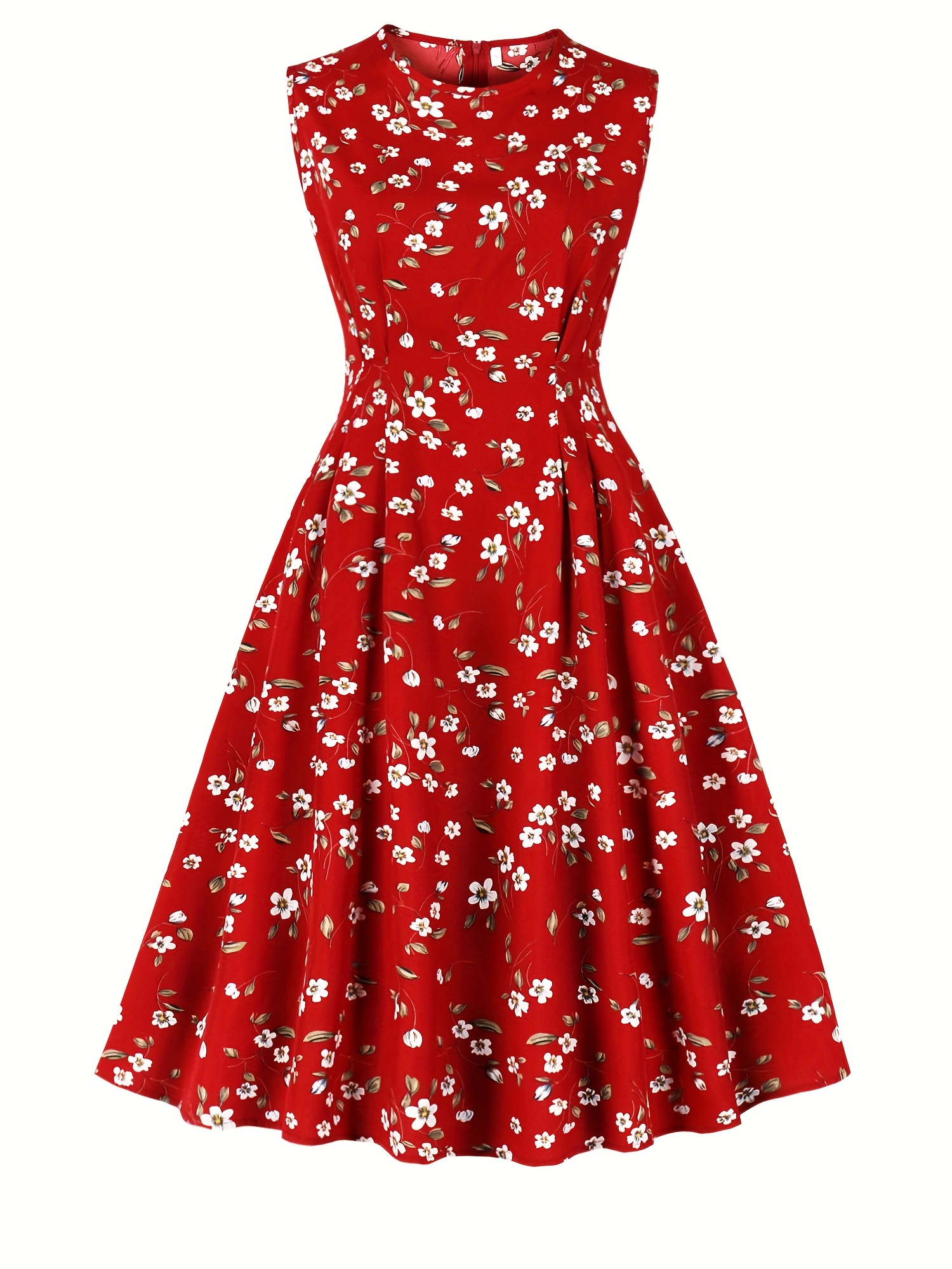 open lace back dress Lady Black Tie - Crimson Blooms - Red Floral Maxi Dress main image 1