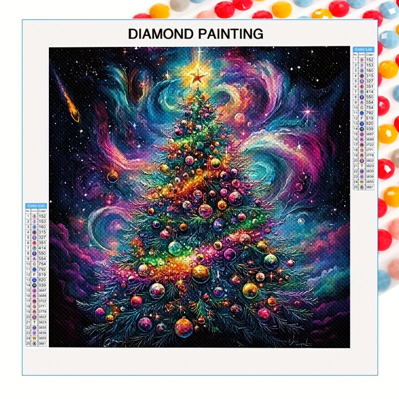 

5d Diamond Painting Kit For Adults, Christmas , Art Set, Diy Round Diamond Mosaic Craft, Wall Art For Home Decor, Beginner Friendly, 30x30cm - Ideal Holiday Gift