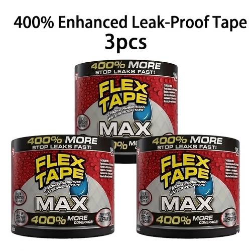 3 rolls of 400 reinforced tape high quality material suitable for indoor and outdoor use ideal for houses rvs roofs pipes and more in black white transparent version
