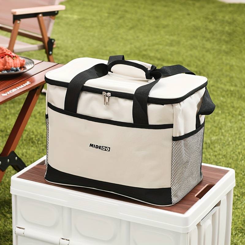 Borsa Termica Grande Nera | Per Pranzo, Picnic E Spesa | Mantiene Fresco/caldo Fino A 3 Ore