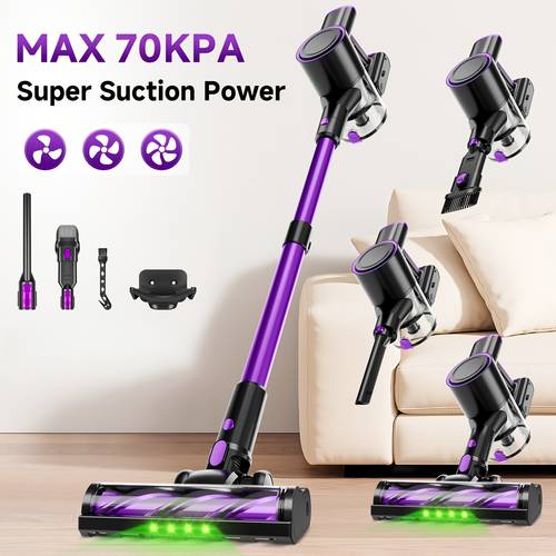 wired wireless vacuum cleaner 55 70kpa vertical vacuum cleaner three 45 minutes of detachable battery led floor brush lightweight handheld vacuum cleaner suitable for pet hair carpet floor