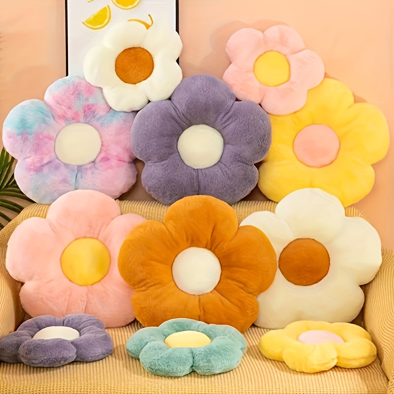 

Floral Plush Pillow Office Chair Cushion Car Seat Pad Home Decor Birthday Party Best Halloween Christmas Gift For Friends Family - Filled With Chemical Fiber Cotton, Polyester Surface