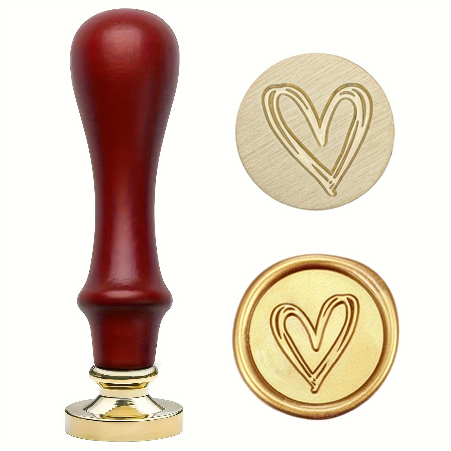 Image of Wax Seal Stamp, Brass Head Wooden Handle, For Thanksgiving Card/envelope/gift Wrap/wedding Engagement Party Invitation