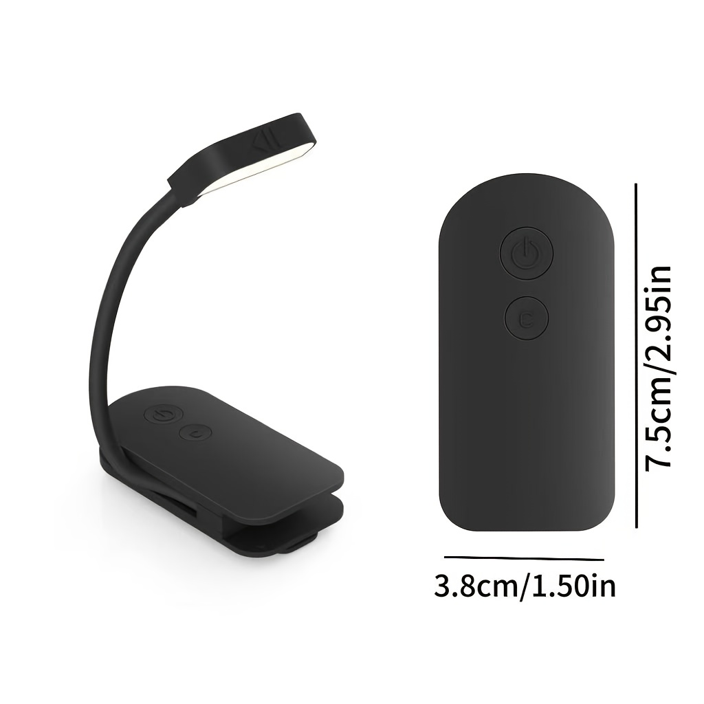 phfrq 3 color temperature adjustable portable clip reading light compact and portable usb rechargeable adjustable brightness reading lamp desktop mini desk lamp   home office night   gift for friends desk lamp for study lamp for bedroom bedside rechargeable table lamp 2
