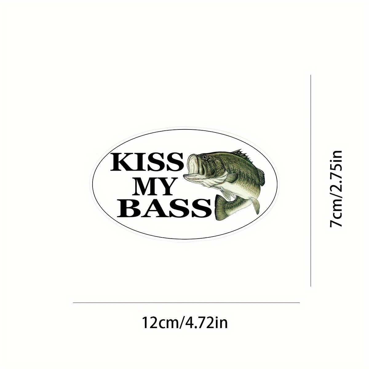 Kiss Bass Fish Sticker Decal Fishing Bumper Sticker Auto - Temu