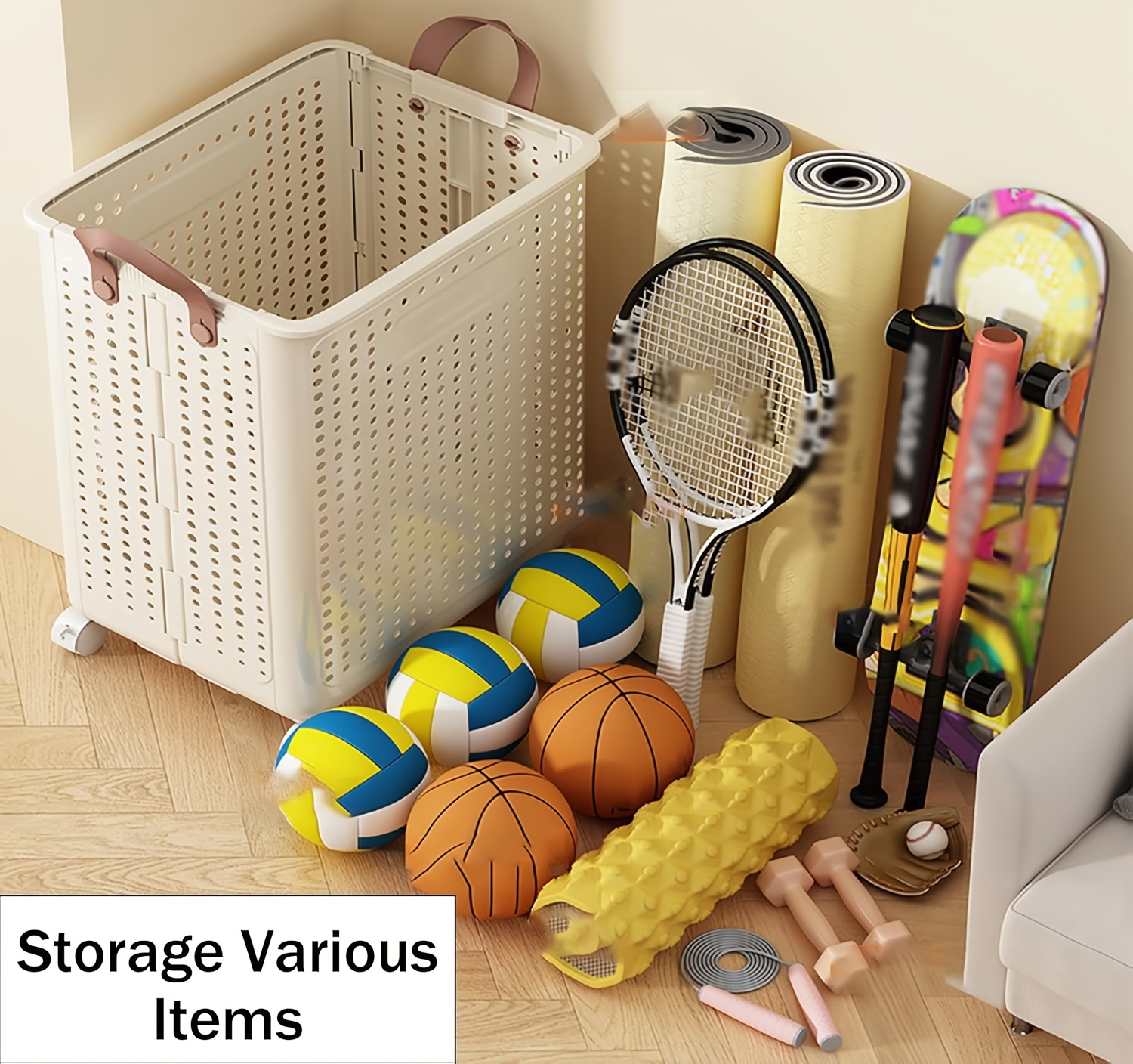 15 8 205gaa large foldable wheeled laundry basket multiple sizes   without lid faux leather solid color versatile folding portable laundry basket for bathroom and balcony storage laundry bag laundry room accessories laundry baskets Product details 7