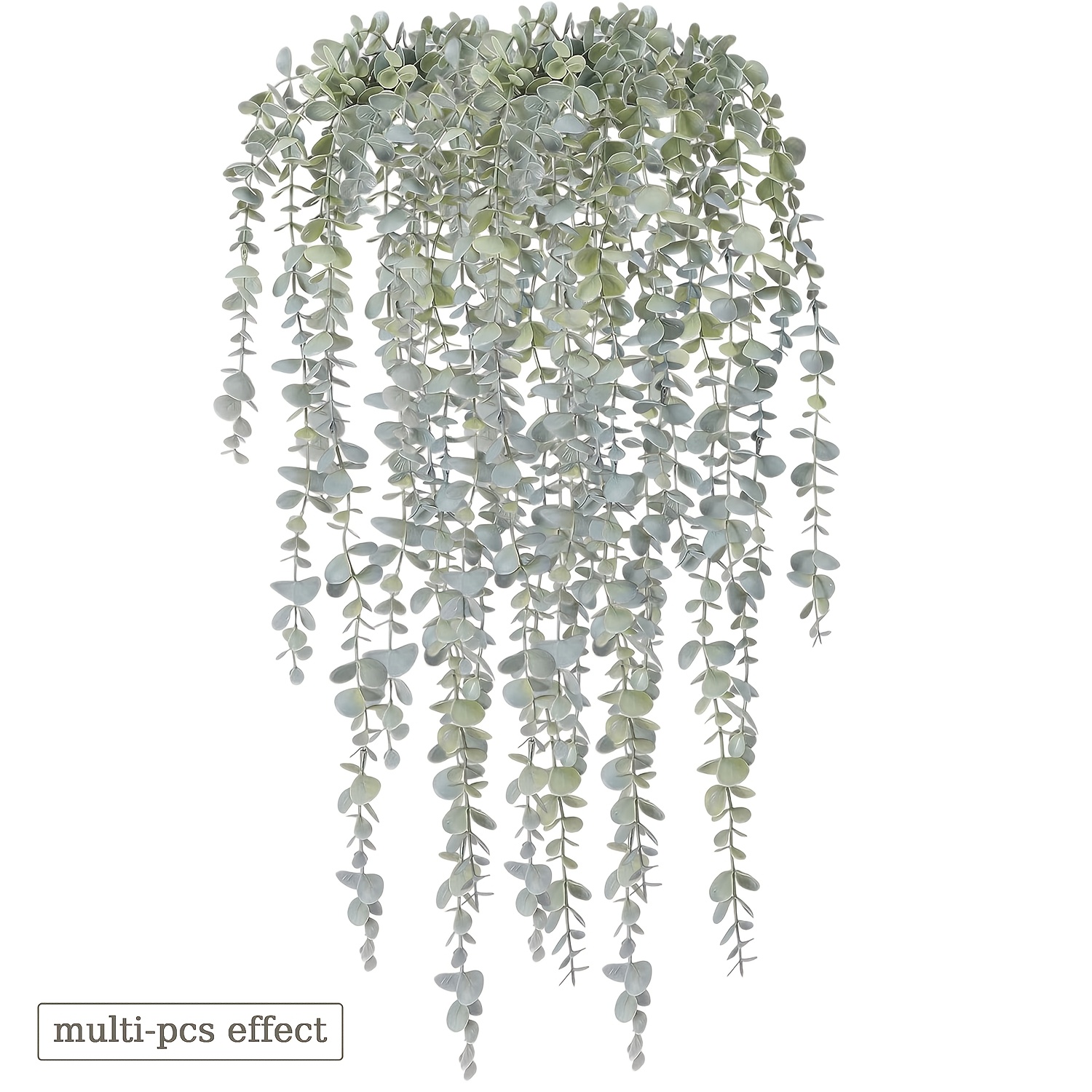 Image of 4pcs Artificial Plant, Spring/summer Decorative Hanging Plant, Simulated Eucalyptus, Suitable For Home Decor, Walls, Rooms, Indoor And Outdoor Shelves, Mother's Day Decoration