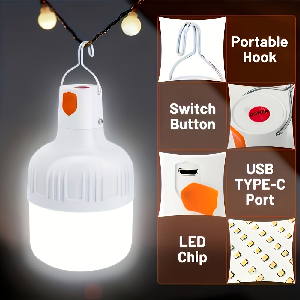 4pcs Rechargeable LED Camping Lantern