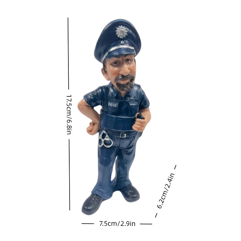E-shop 1 Stück Schreibtisch-Polizeistatue, Resin-Kunsthandwerk-Dekoration, Schreibtischschmuck fürs Arbeitszimmer, Kreative Arbeitsplatz-Dekoration für