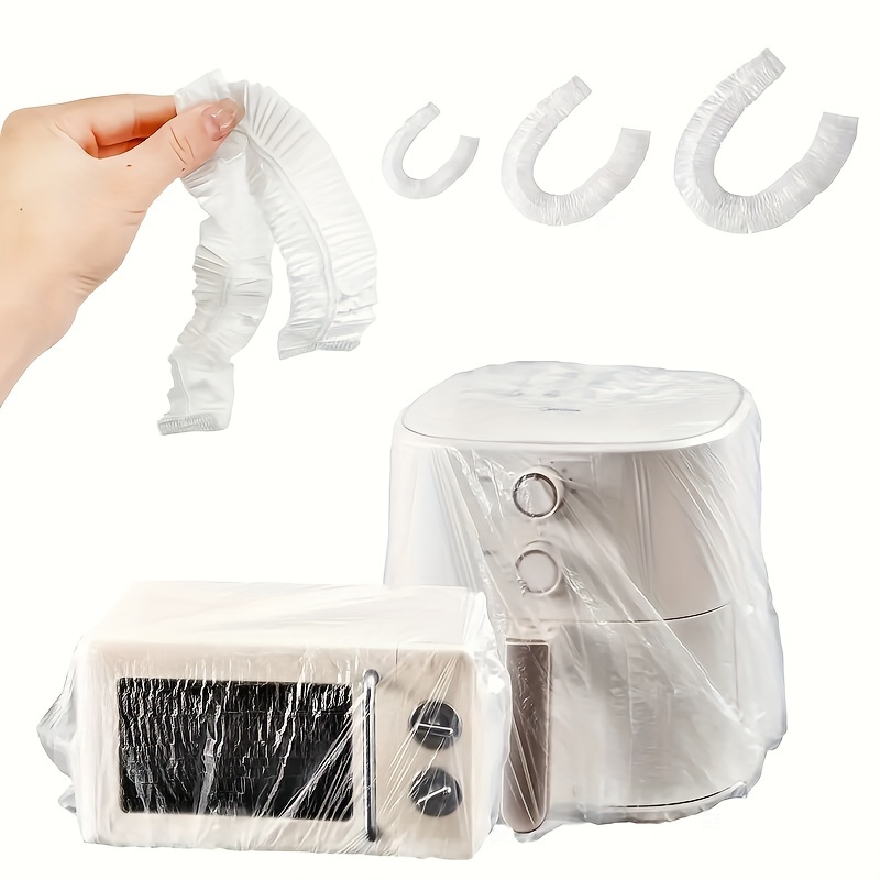 50pcs disposable transparent thick dust covers suitable for household appliances such as toasters gas fryers instant cookers fans microwave ovens etc very suitable for cleaning moving and idle electrical appliances details 7