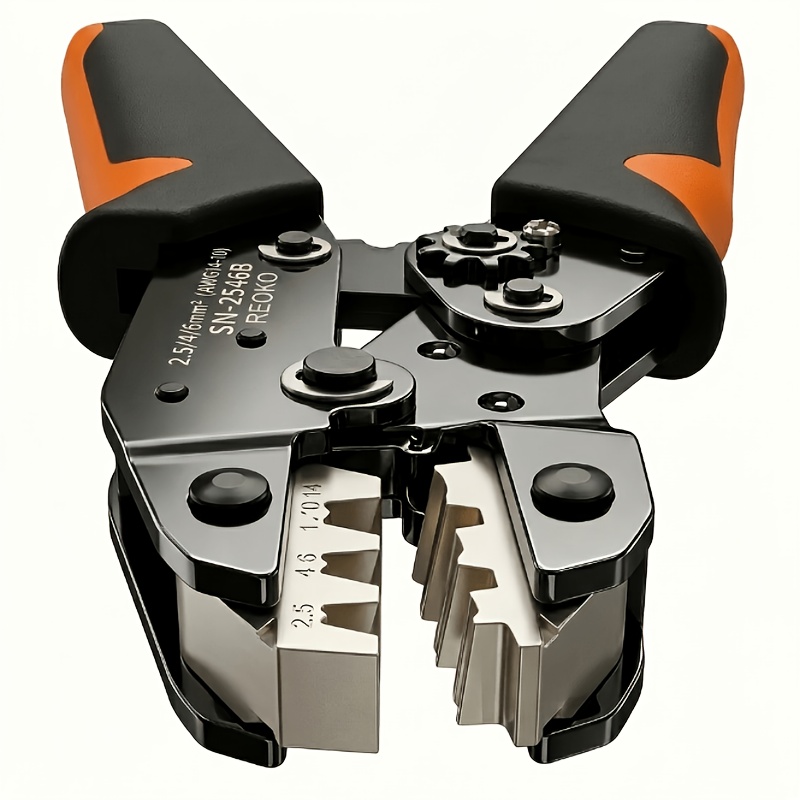 Solar Crimping Tool For Mc4 Connectors, Pv Cable Ratchet Wire Crimper For Awg 14 (2.5/4.0/6.0mm²), Solar Panel Installation Terminal Pliers