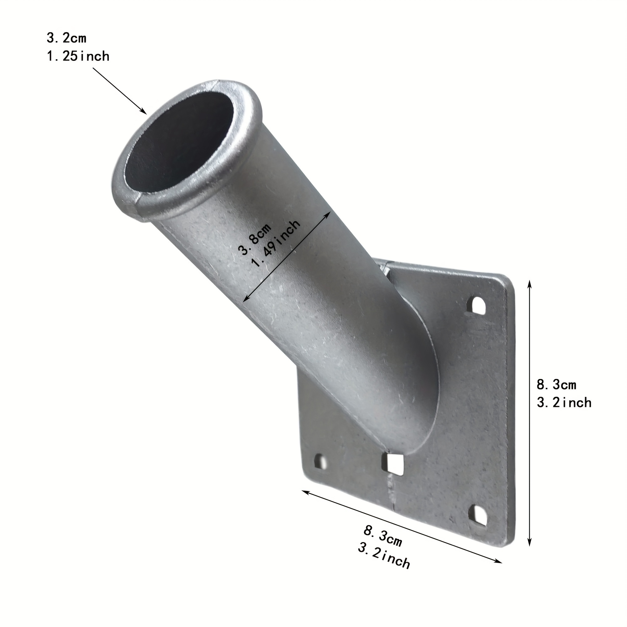 Support Métal Drapeau Alliage Aluminium Support Mât Drapeau Extérieur - Alliage Aluminium Robust - Double Position Support Drapeau Double Position 2.5cm