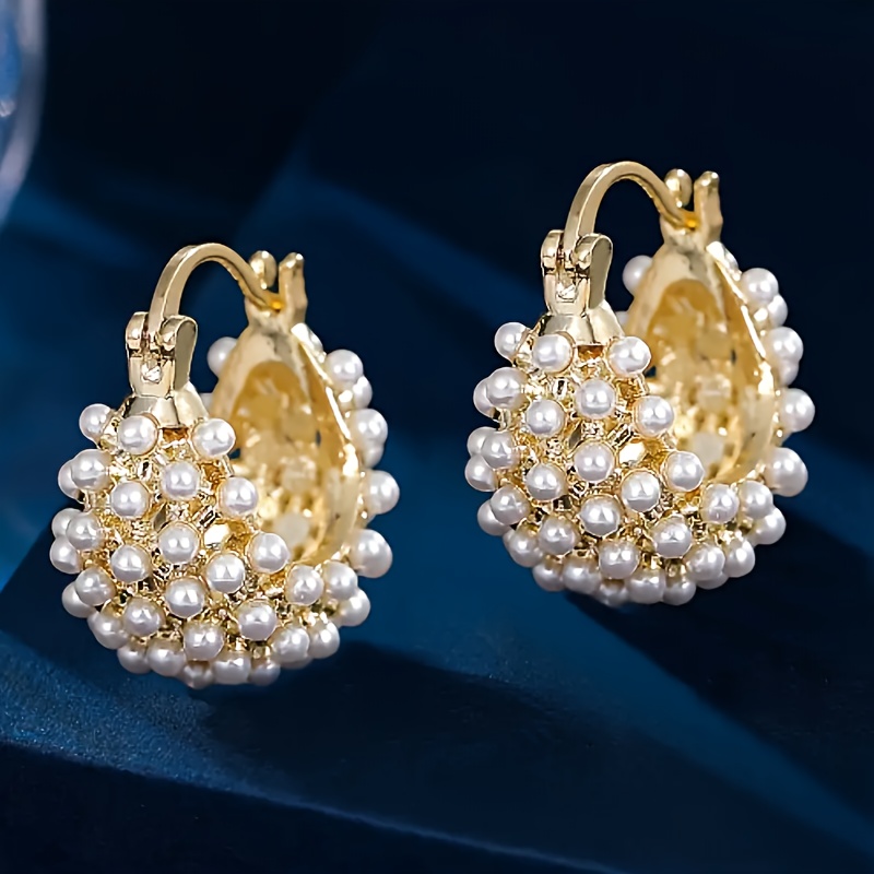 TEMU Elegant 14k Golden Plated Teardrop Dangle Earrings With Sparkling Rhinestones - Ideal Gift For Day, Valentine's Day | Packaging, Gift Box Jewelry|teardrop Dangle Earrings| , Earrings For Women