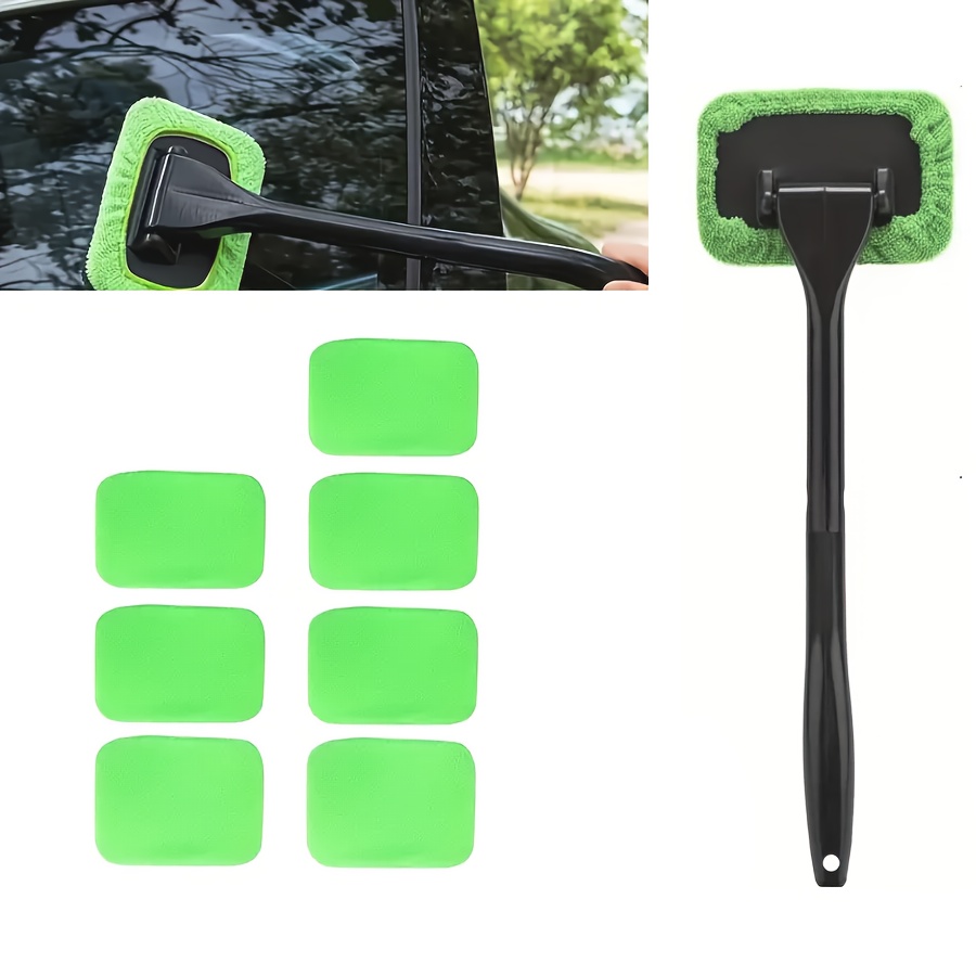 

8pcs Green Reusable Car Window Cleaning Set, Car Cleaning Supplies, Car Windshield Cleaning Brush, Car Wash Brush, No Power Required