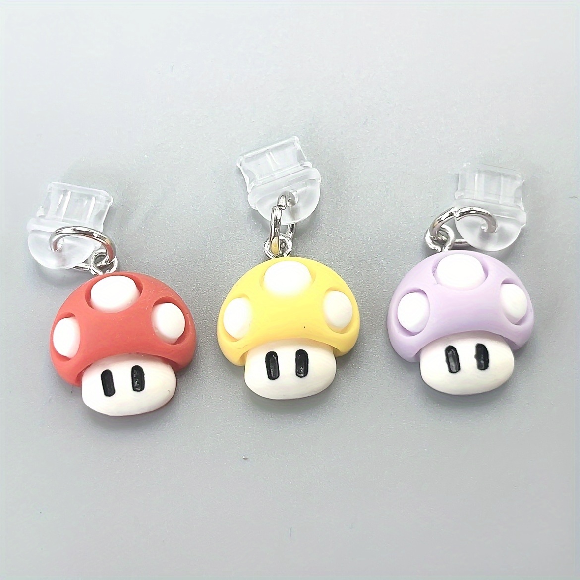 

Diy Colorful Cartoon Mushroom Charm For Phone Ports - Protect Your Device With A Whimsical Touch
