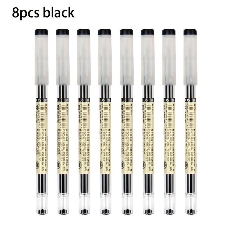E-shop 8er-Pack 0, Gelstifte - Schwarz/Blau/Rot, schnelltrocknende Tinte, Unterschriftenstifte, leichtes Schreiben, feine Spitze, geeignet für und