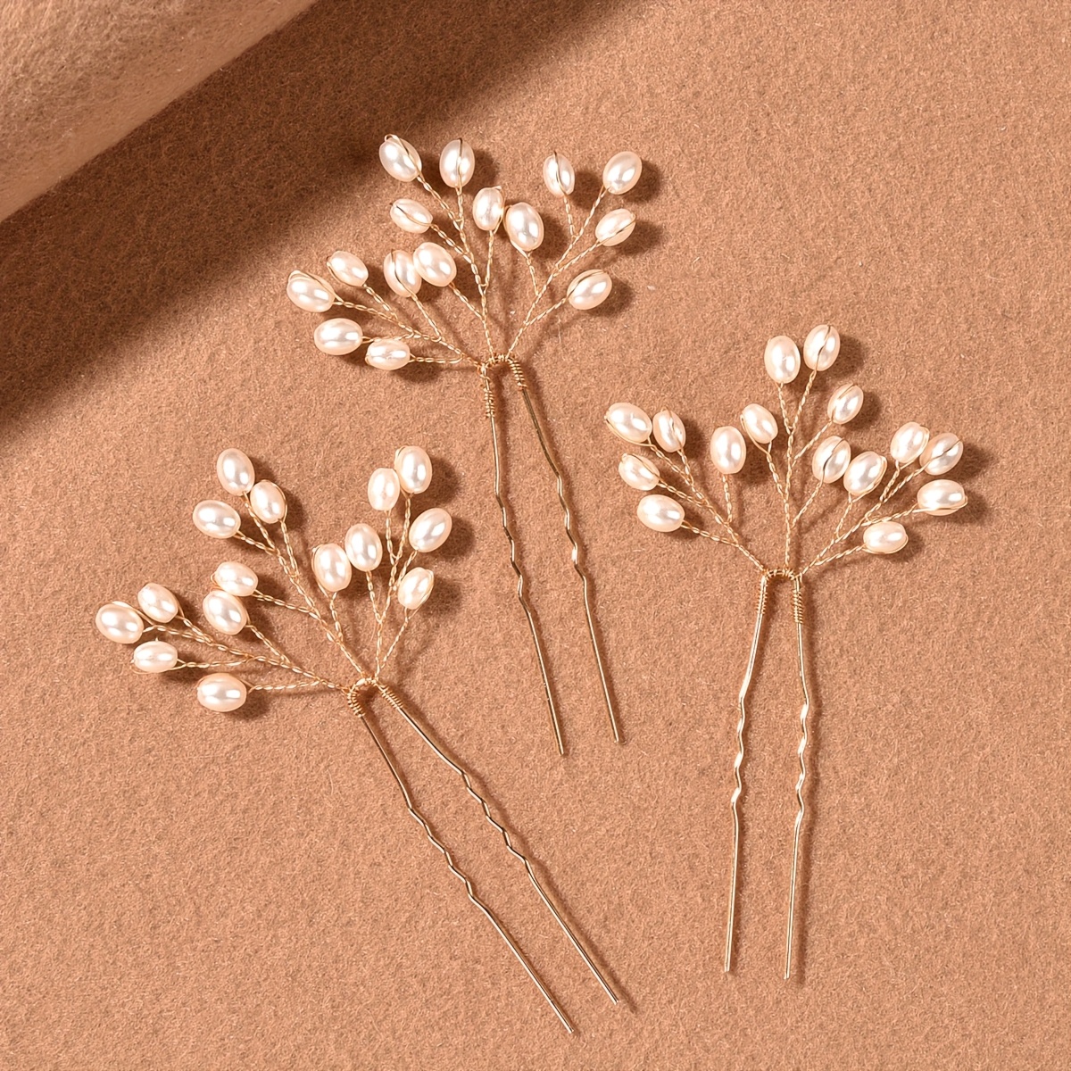 3 stück elegante u-förmige haarspangen - bohemian style haarnadeln mit intrikatem blumenmuster, sicheres halten für updos, pferdeschwänze & buns,   für lässige & formelle anlässe, süße haarspangen, haarstyling-accessoires, sophisticated accessory,    