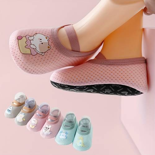 1 pairs baby girls walking socks shoes anti skid socks soft breathable comfy indoor floor socks kids toddlers socks for girls and boys suitable for spring and summer
