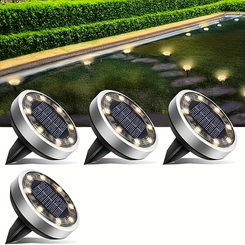 4 pezzi lampada solare da terra per esterni, illuminazione   per esterni, adatta per esterni, patio, giardino, illuminazione paesaggistica  , luce  / 