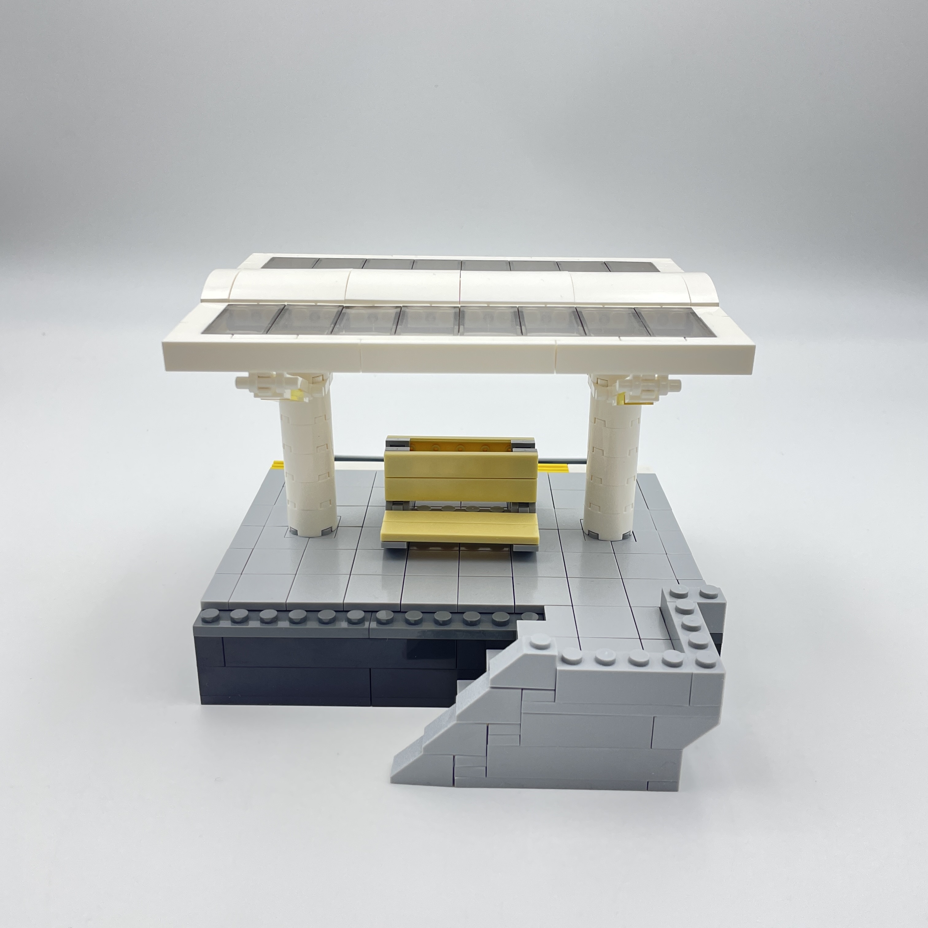 276pcs Train Platform Creative MOC Building Blocks for Urban Scenes