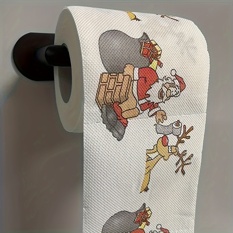 

Christmas- Printed Towels, 3-ply , Decorative Roll, And Pattern - 1 Roll
