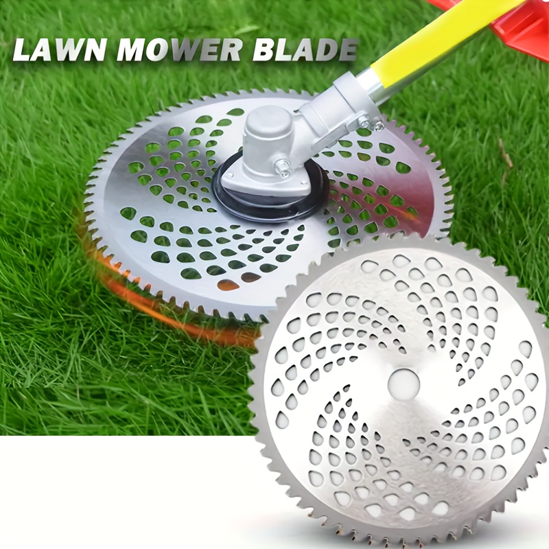 60 tooth alloy lawn mower blade durable and sharp for land clearing irrigation crop harvesting and more suitable for harder shrubs crops and miscellaneous use details 1