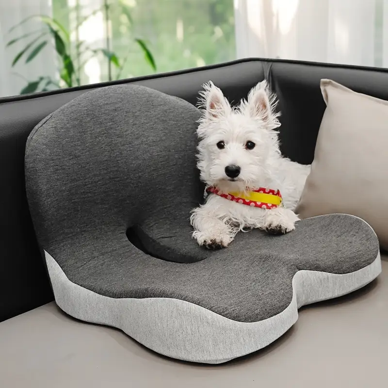 1pc ergonomic lumbar support cushion posture backrest pillow for office chair car seat gaming removable cover machine washable grey ideal gift for drivers contoured cushioning long sitting supportive seating durable polyester longhour sitters Product details 3