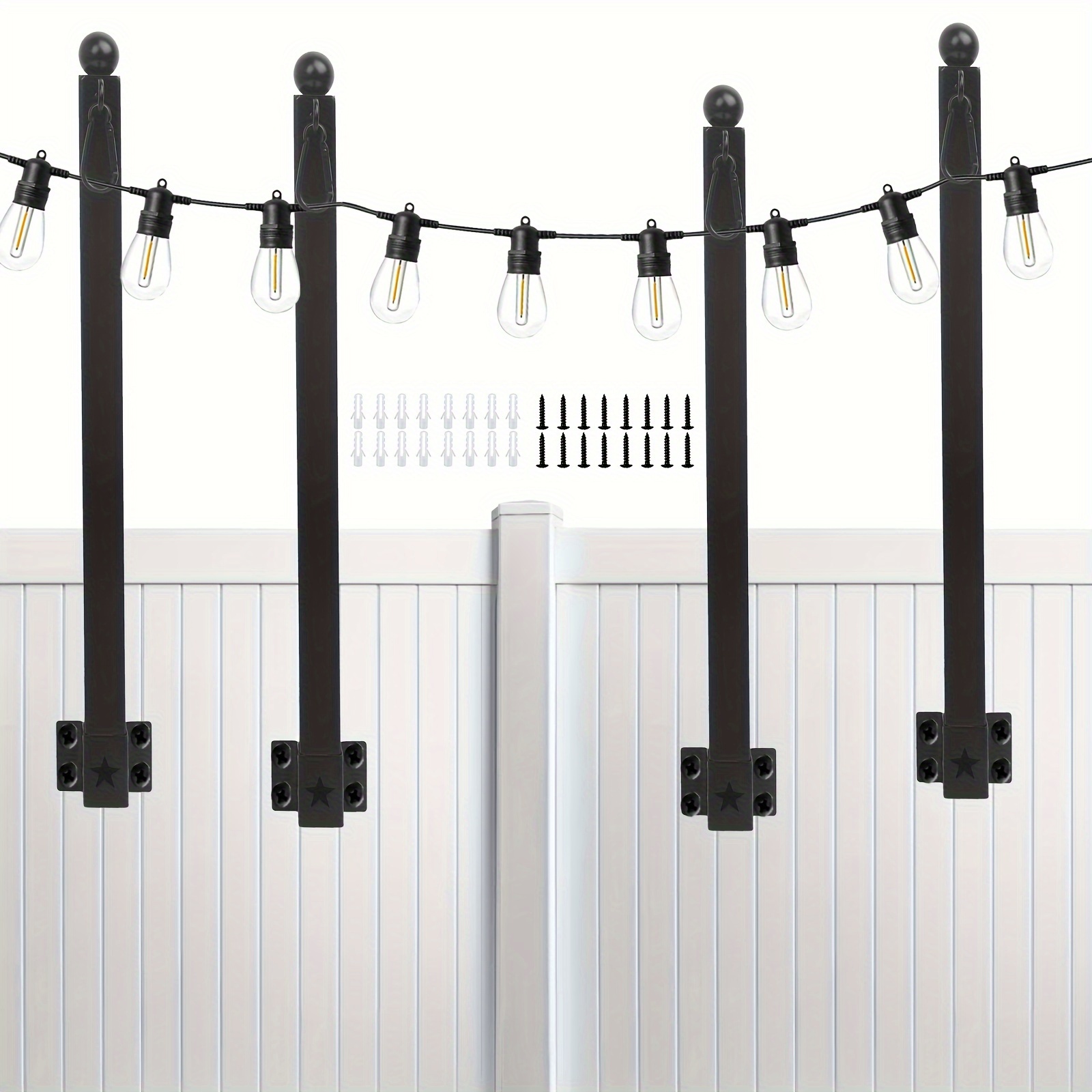 Telescopic Extension Pole For Christmas Lights - 3.8 To 12 FT Ladder-Free Hanging Tool With Hook