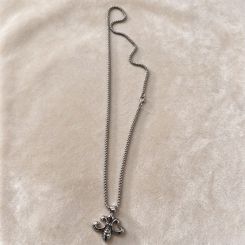 TEMU Collier Vintage Scout à Fleur avec Pendentif Bateau pour Homme, Femme, Couple, Accessoire Style Chaîne de Pull