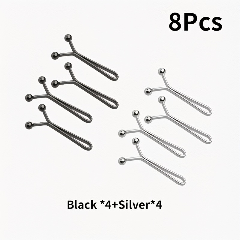 TEMU 8 Adjustable Seamless Waist Buckles - Multi-functional Metal Clips, Suitable For Tightening Belts, Pants, Scarves, Etc. , Durable, Designed,