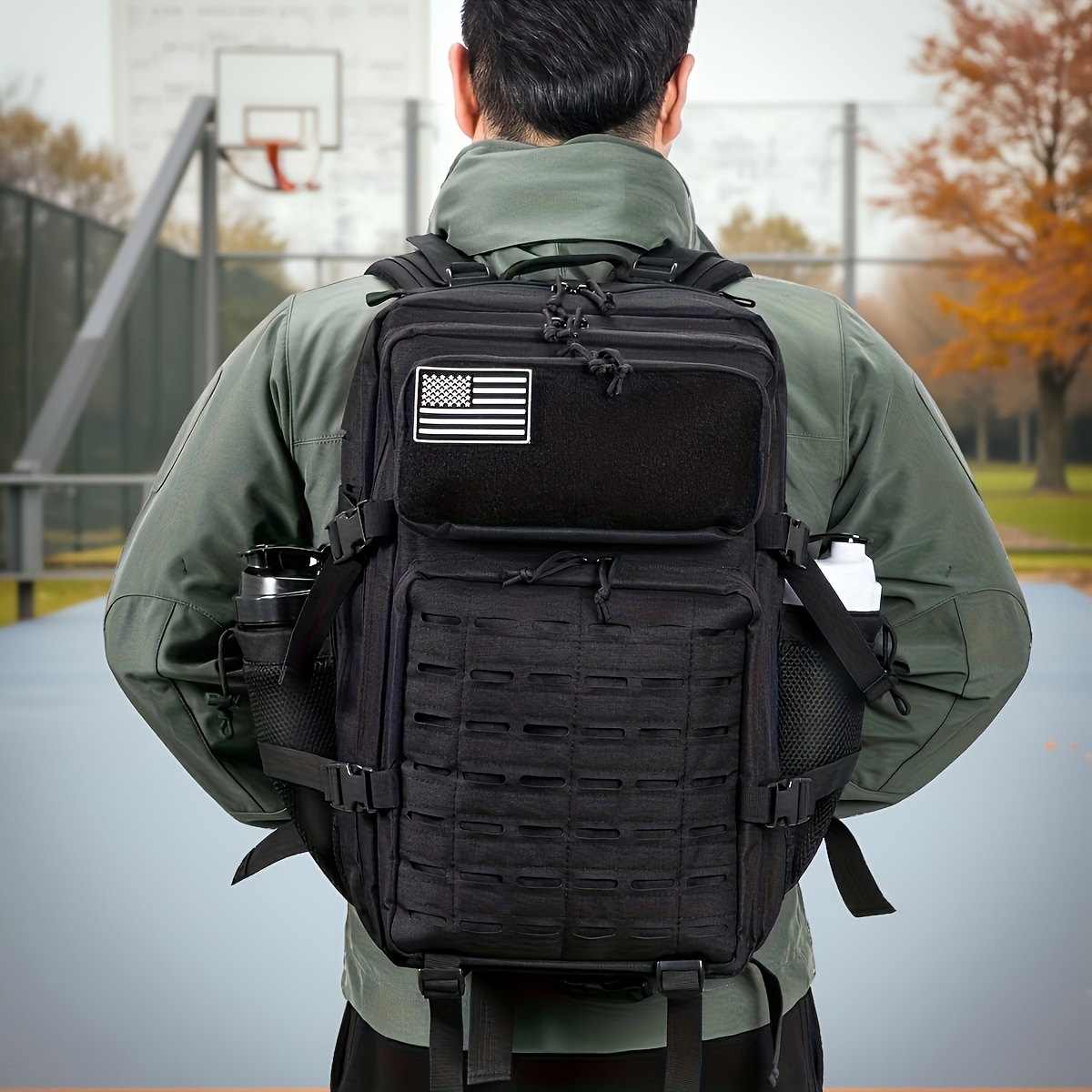 45l Tactical Backpack Outdoor Hiking Rucksack Hunting Travel Backpack Multifunctional For Office Daily Use Trekking Fitness Cycling Camping Ideal Birthday Gift